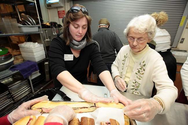 Bridges staff and residents volunteer at Father Bills