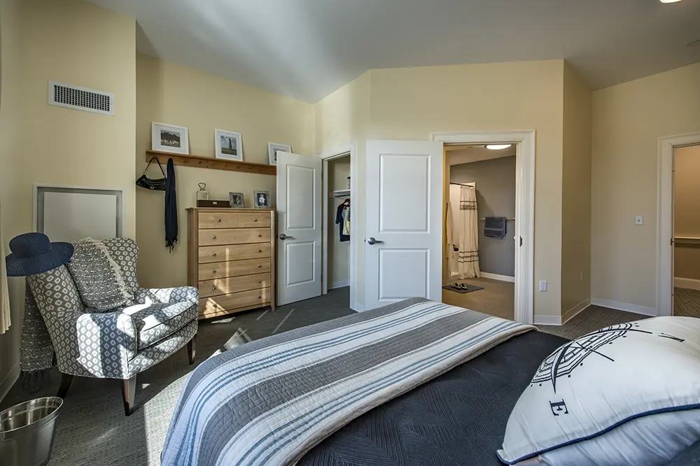 Bedroom suite at Bridges by EPOCH at Norwalk