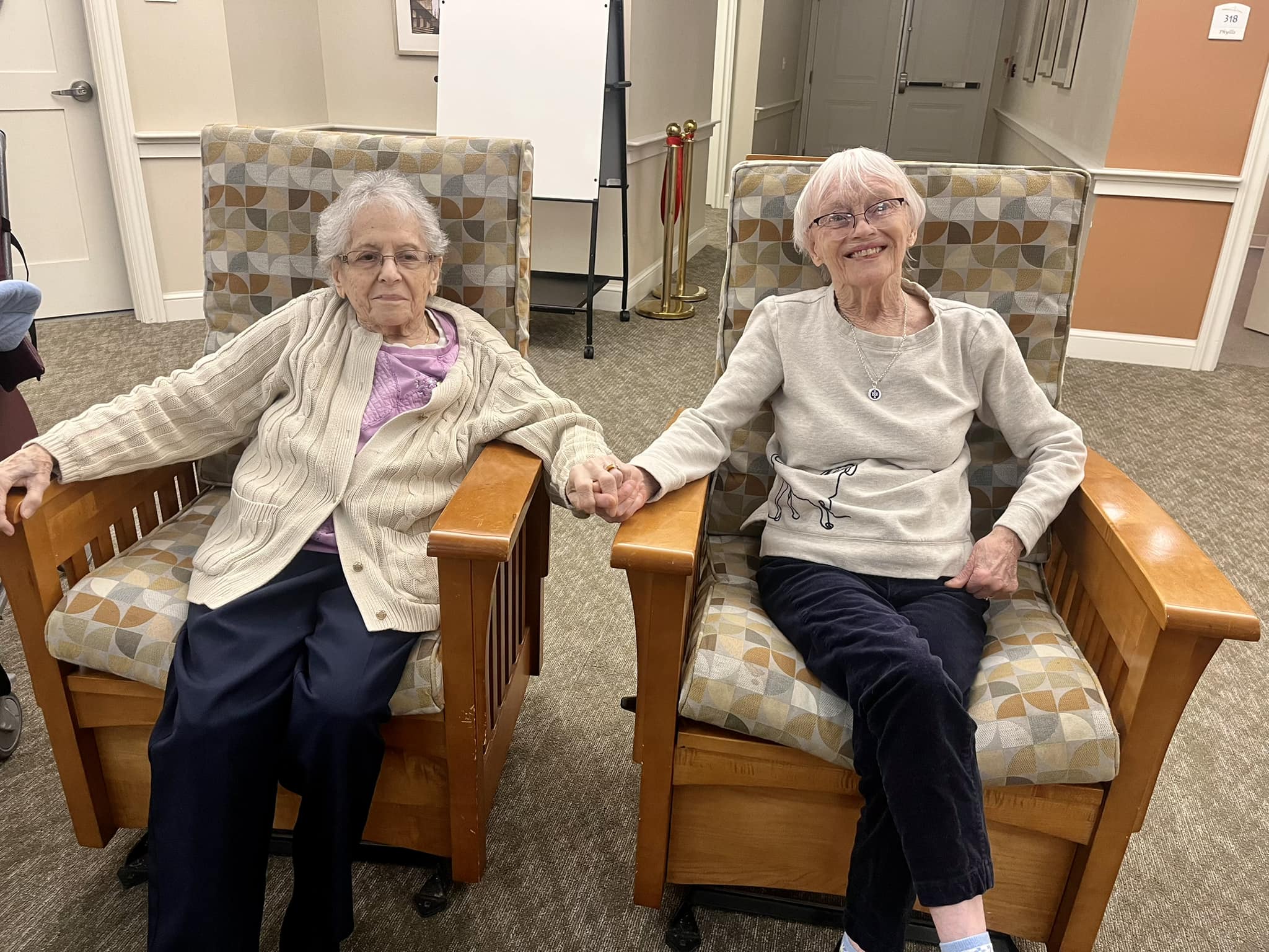 Two-generation family celebrating Christmas together